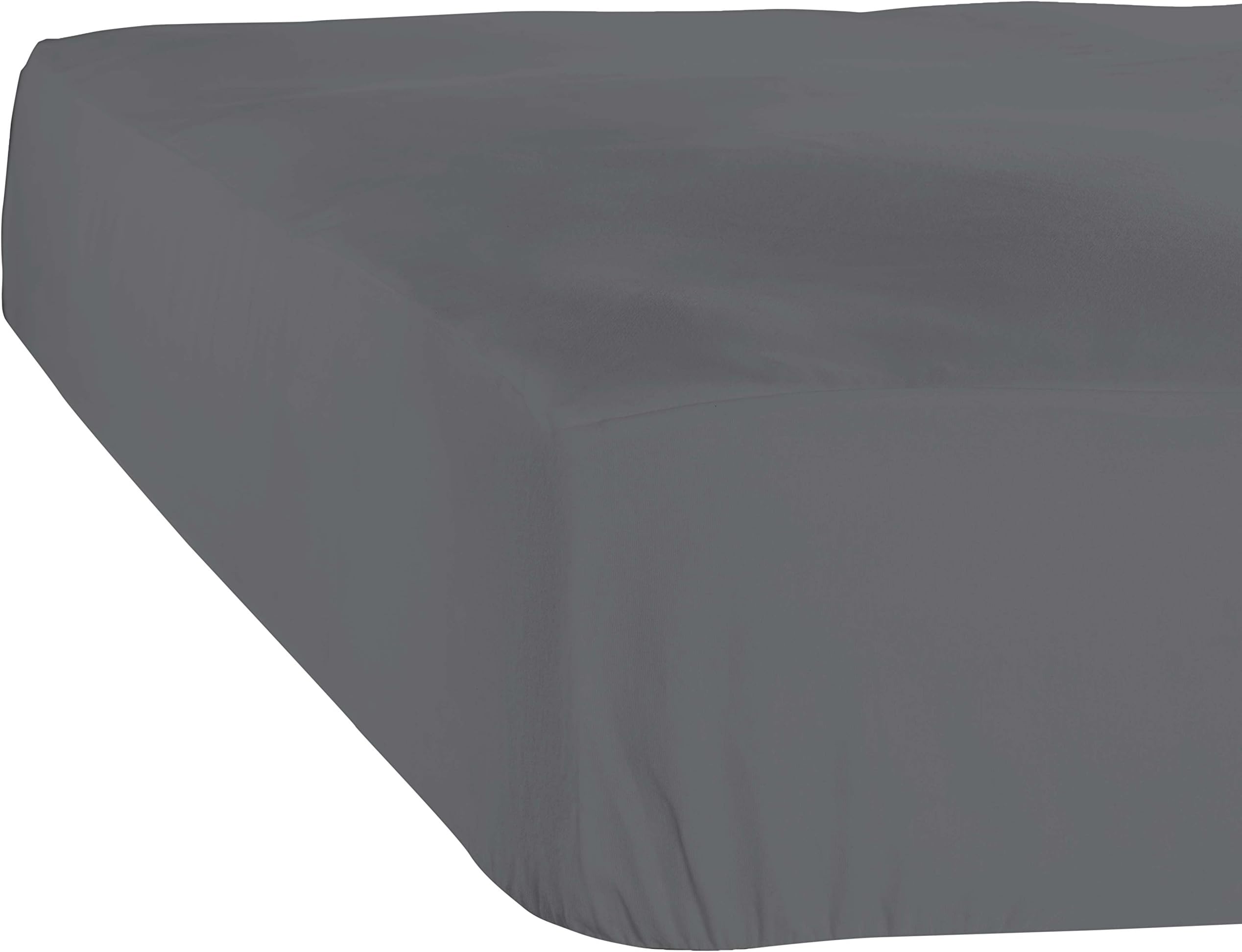 De Witte Lietaer Case Cover Jersey Fitted Bed Sheet, Cotton, Steeple Grey, 90 x 200 x 30 cm