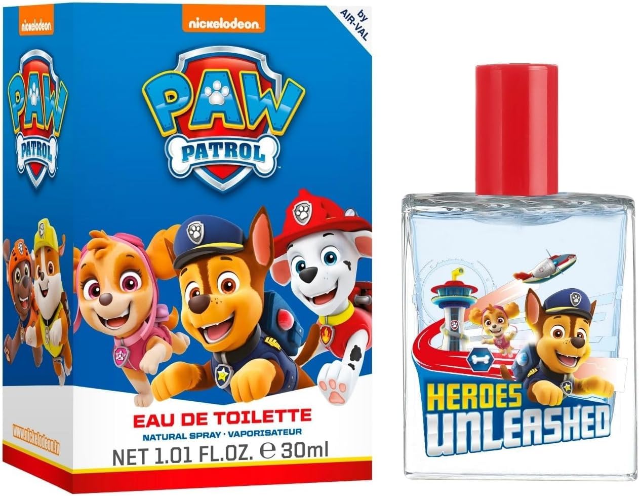 Paw Patrol Children Eau de Toilette Natural Perfume Spray | Vegan, Cruelty-Free, Dermatologically Tested EDT Spray for Kids & Teens | Stain-Free Perfume | Safe Daily Fragrance Gift, 30ml