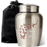 Decorative Butterfly Urn for Ashes Adult Male&Female Men Women Cremation Urns for Ashes Up to 180lbs
