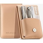 MR.GREEN 4 Pcs Nail Clipper Set Anti-Splash, Upgraded Nail Clippers with Nail File and Tweezers, Professional Fingernail & Toe Nail Clippers for Men & Women, Manicure Nail Kit with Premium Case