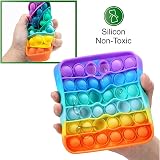 SUMAS 2 Pack Rainbow Poppets & Push Pop Bubble Sensory Fidget Toy view 2