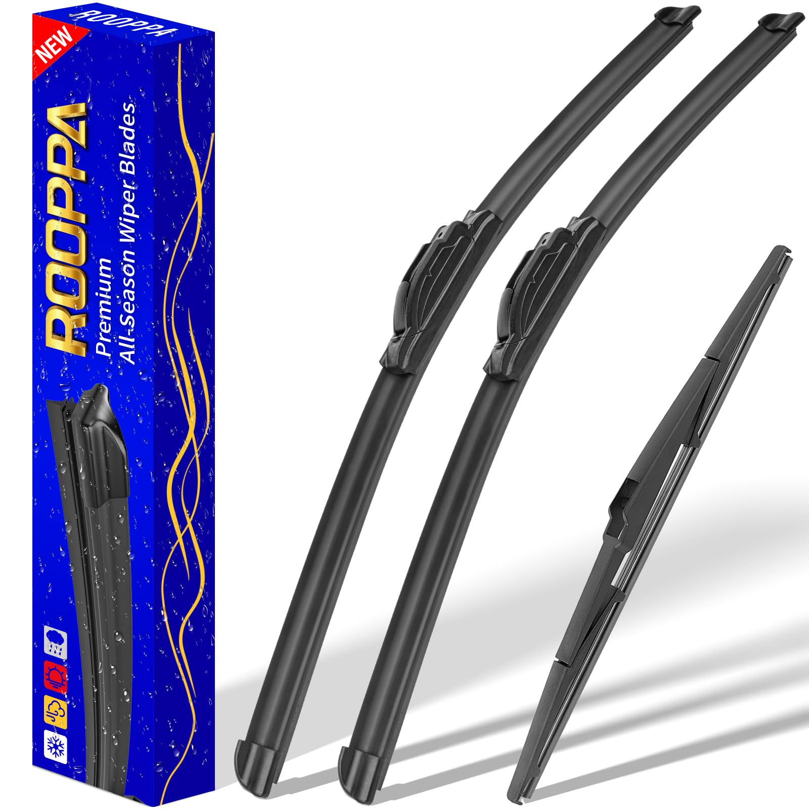 Photo 1 of 3 wipers Replacement for Lexus RX330 2004-2006 RX350 2007-2009 RX400h 2006-2008, Windshield Wiper Blades Original Equipment Replacement - 26"/22"/14" (Set of 3) U/J Hook
