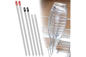 Set of 6 Glass Holder for Dishwasher, Stainless Steel Dishwasher Insert Universal Scratch Free Bottle Rack Glass Bottle Holde