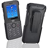 iGuerburn VoIP Phone Case for Cisco 8821 & 8821-EX, Cisco Phone Holder with 360 Swivel Belt Clip (Black)