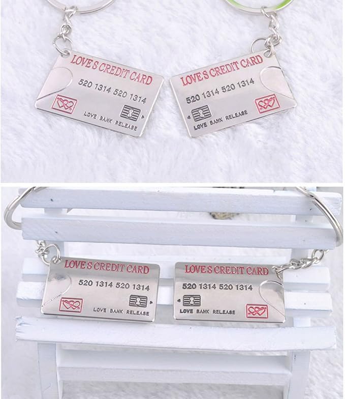 Amazon カップル ペア キーホルダー ラブラブな 2人 クリスマス プレゼント おしどり夫婦 美しい 輝き メタリックな Love Bank Card アニメ 萌えグッズ 通販