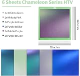 VINYL FROG Chameleon HTV 6 Sheets Gradient Change Color Vinyl 30.5x30.5 view 6