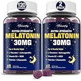 Melatonin Gummies 30mg for Adults: Maximum Strength Melatonin Supplement with L-Theanine, Ashwagandha, MSM, Vitamin D3 & Zinc - Non-Habit Forming, Natural Mixed Berry Flavor 60 Count (Pack of 2)
