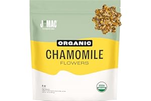 J Mac Botanicals, Organic Chamomile Flowers (1 pound), Certified USDA Organic. Whole Dried Chamomile Flower, Loose Leaf Tea