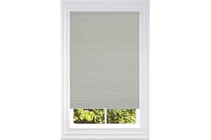 BlindsAvenue Cellular Honeycomb Cordless Shade, 9/16" Single Cell, Blackout, Misty Gray, Size: 22.5" W x 48" H
