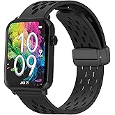 Compatible with Armitron Matrix Smartwatch bands, 20mm, 22mm Quick Release Breathable Silicone Replacemet Band Straps Compatible with Armitron Connect Matrix, Link, Lunar, Boom, Eclipse Smartwatch