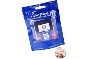 San Francisco Bay Brand Fish Food 0.7 oz (20g) - Fun Feeder Sinking Fish Food Pellets for Tropical Fish, Goldfish Food with Brine Shrimp - 0.6-0.9mm Micro Pellets for Freshwater & Saltwater Fish