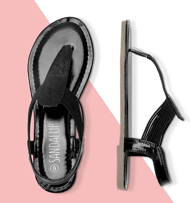 sandalup elastic flat sandals