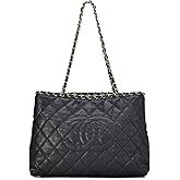 CHANEL What Goes Around Comes Around Women's Pre-Loved Black Lambskin Chain Me Shoulder Bag