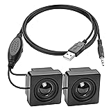 XMSJSIY Mini Computer Speaker for Desktop PC 3.5mm