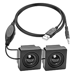 XMSJSIY Mini Computer Speaker for Desktop PC 3.5mm