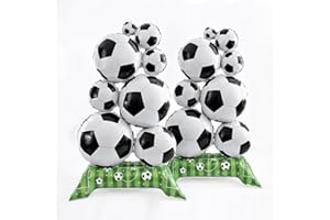 2Pcs Jumbo Soccer Balloons,Standing Soccer Balloon Decoration Foil Balloon,59 Inch/150cm Foil Football Party Balloons,Ideal F