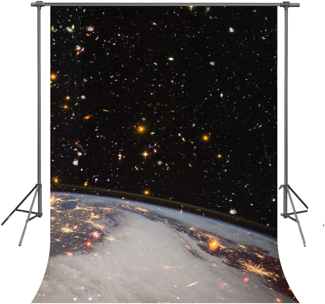 FUERMOR Background 5x7ft Universe Stars Photography Backdrop Space Theme Party Photo Video Props RQ042