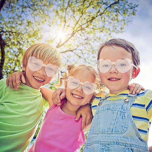 YGAUZ Heart Sunglasses, Pack, White Heart Sunglasses, Heart