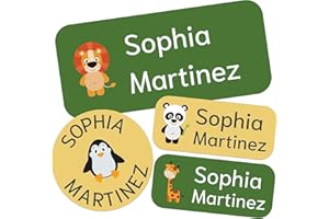 Kid Name Labels Personalized Cartoon Name tag Stickers for Kid Clothes Daycare, School Child Clothing (160 Labels) Waterproof