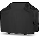 Unicook Grill Cover 55 Inch for Outdoor Grill, Heavy Duty Waterproof BBQ Cover with Side Handles and Air Vents, Weather Resistant, Compatible with Weber Charbroil Nexgrill Kenmore Gas BBQs, Black