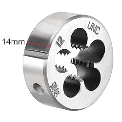 uxcell 9/16-12 UNC Round Die, Machine Thread Right