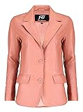 Jild Classic 2-Button Lambskin Leather Blazer Women