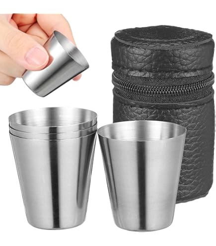 Stanley Adventure Pre-Party Flask and Nesting Shot Glass Set | 8