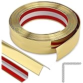 Gaahing Shiny Gold Multifunctional Molding Trim, Peel and Stick Inside Outside Corner Guards for Wall Table Edge Door Frame (16.4ft x 1.18inch)
