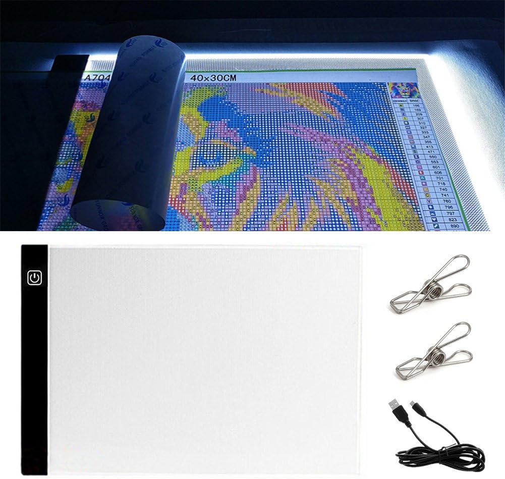 Diamond Painting LED Light Pad Board for Cross Stitch Kits Paint with Diamonds Full Drill Embroidery Kit