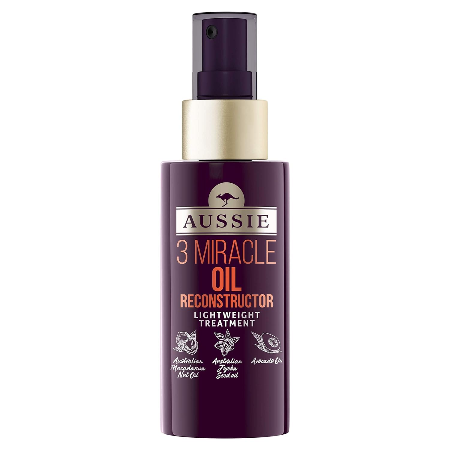 Aussie Miracle Hair Oil Reconstructor for Damaged Hair, 100 ml with