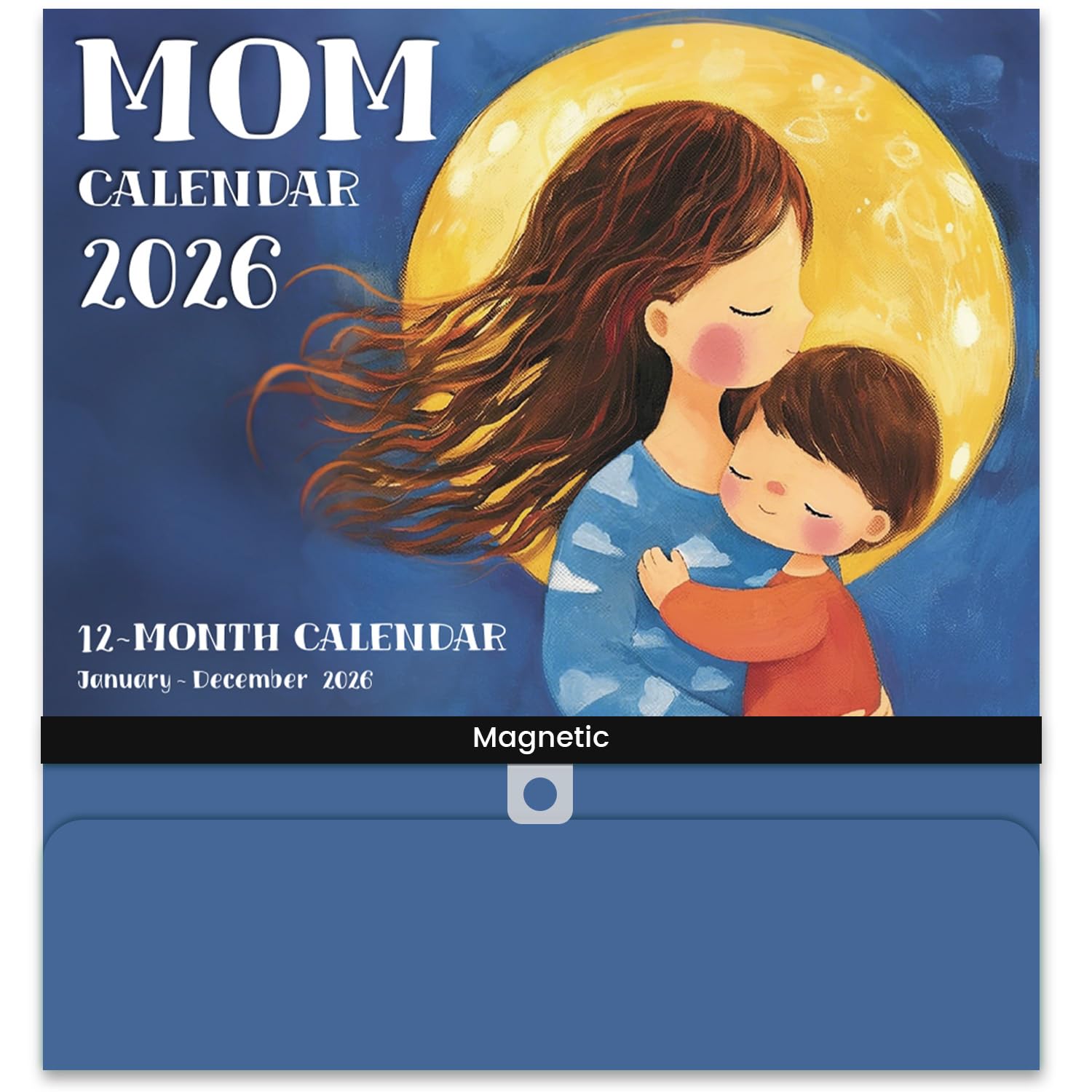 Photo 1 of 2026 Calendar - Moms Calendar 2026, Magnetic Calendars for Refrigerator, 21.5" x 11.8"(Open), Jan.2026 - Dec.2026, 2026 Magnetic Fridge Calendar for Moms, Sturdy Magnetic Stripe, Fold-out Tabs, Hanging Hole & Stickers