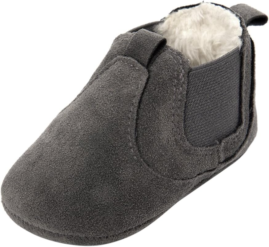 JILIGUALA Baby Boys Girls Moccasins Slippers Boot Infant Toddler Crib Shoes with Anti Slip Bottom