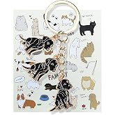 MMIUAEG Cute Puppy Dog Charm Keychains Heart-Shaped Buckle Horse Pig Cow Animal Pendant Keyring Keychain Gifts