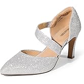 DREAM PAIRS Women's High Heels Pumps Dress Closed Pointed Toe Comfortable D'Orsay Pumps Shoes for Work Office Wedding Dancing Charmane