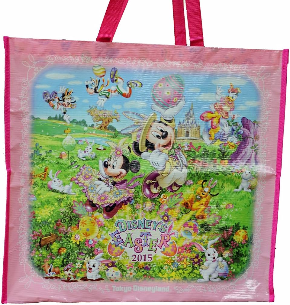 Amazon ディズニーリゾート限定 イースター15 ミッキー ミニー柄ショッピングバッグ Disney ディズニー エコバッグ 買い物バッグ