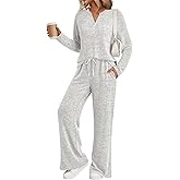 LILLUSORY Womens 2 Piece Lounge Sets Winter Outfits 2026 Sweatsuit Matching Pjs Airport Vacation Travel Fall Pajamas Fashion