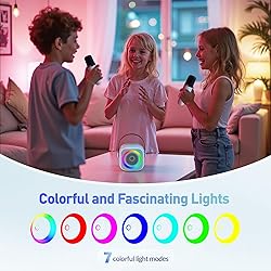 Karaoke Machine, Portable Bluetooth Speaker with 2