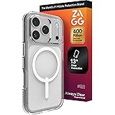 ZAGG Crystal Palace Case for iPhone 17 Pro - Clear, Drop Protection (13ft/4m), ClearGuard Anti‑Yellowing & Scratch‑Resistant, MagSafe & Wireless Charging Compatible
