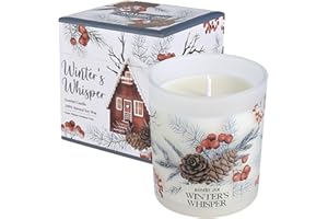 ROMIIE ZOI Christmas Scented Jar Candle - 6oz Soy Wax Candle - Winter's Whisper Infused with Wintery Christmas Trees Aroma - with Beautiful Keepsake Box Special for Christmas/Holiday Gifts