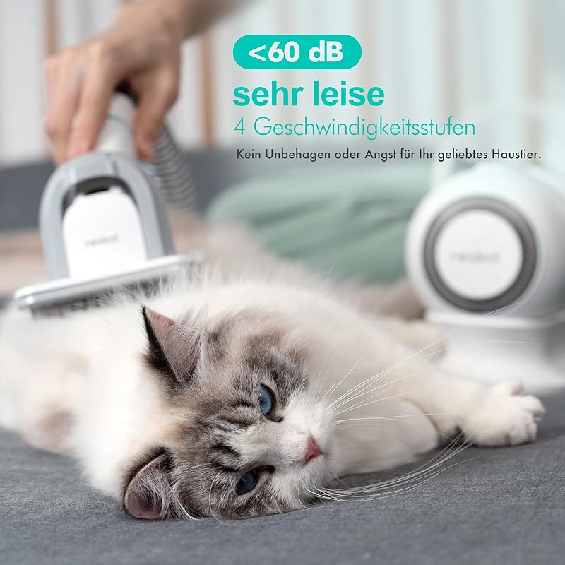 P1 Pro Hundeschermaschine mit Staubsauger, leise Schermaschine Hund Katze, Profi Haustierpflegeset, Tierhaarschneidemaschine, elektrische Hundetrimmer mit 5 bewährten Pflegewerkzeugen