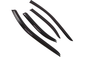 TuningPros Outside Mount Window Vent Visors Rain Guards Compatible with Kia Sorento 2003-2010 | Side Window Wind Deflectors Rain Shields | Smoke Tinted, 4 Pcs Set, DGWV-285