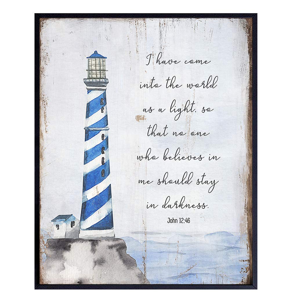 Religious Scripture Wall Decor Nautical Beach House