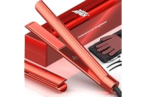 Bekind Apex 2-in-1 Hair Straightener Flat Iron | 1“ 450°F Straightener and Curler for All Hairstyles | UltraSmooth Tech | 15s Fast Heating & Temp Memory | Gift Set for Girls Women (Coral)