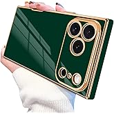 PSIOXY Designed for iPhone 17 Pro Max Case Rectangle, Works with Magnetic Wireless Charging, Full Lens Protection, Flexible TPU Electroplated Edge for Women Men Phone Case for iPhone 17 Pro Max Green