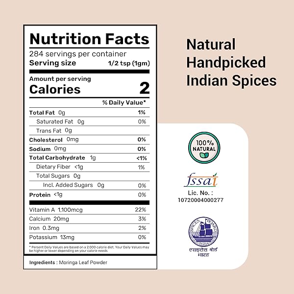 MYKOOK SPICES MORINGA POWDER – NATURAL MORINGA LEAF POWDER SUPPLEMENT, FINELY GROUND POLVO DE MORINGA FOR SMOOTHIES, TEAS & COOKING, NUTRIENT-RICH SUPERFOOD FOR HEALTH & VITALITY, 10 OZ (10 OZ)
