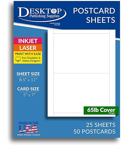 Amazon.com : 500 Blank White Perforated Cardstock Postcards - 8.5