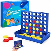 Pedolini Mini 4 in a Row Connect Board Game, Travel Size for 2 Players | Compact, Portable, Built-In Storage ,7 x 4.8 in travel size for road trips, flights, restaurants, and waiting time.