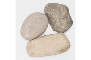 PURECOVE 20 lbs Large Natural River Rocks 3-5Inch Washed Stones for Aquariums, Outdoor Landscaping, and Garden Projects. Ideal for Adding Natural Charm to Patios, Yards, and Water Features