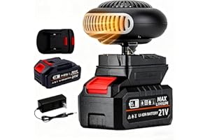 2026 New Battery Operated Heater, Battery Powered Heater with USB &1500mah Batteries, Quiet Long Heating, for Camping/Cars/Of