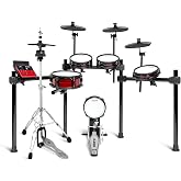 Alesis Nitro Ultimate and Gibraltar Hi-Hat Stand - Electric Drum Set with Dual Zone Mesh Pads, Movable Hi-Hat, 640 Authentic BFD Sounds and 52 Kits, Bluetooth, Drumeo
